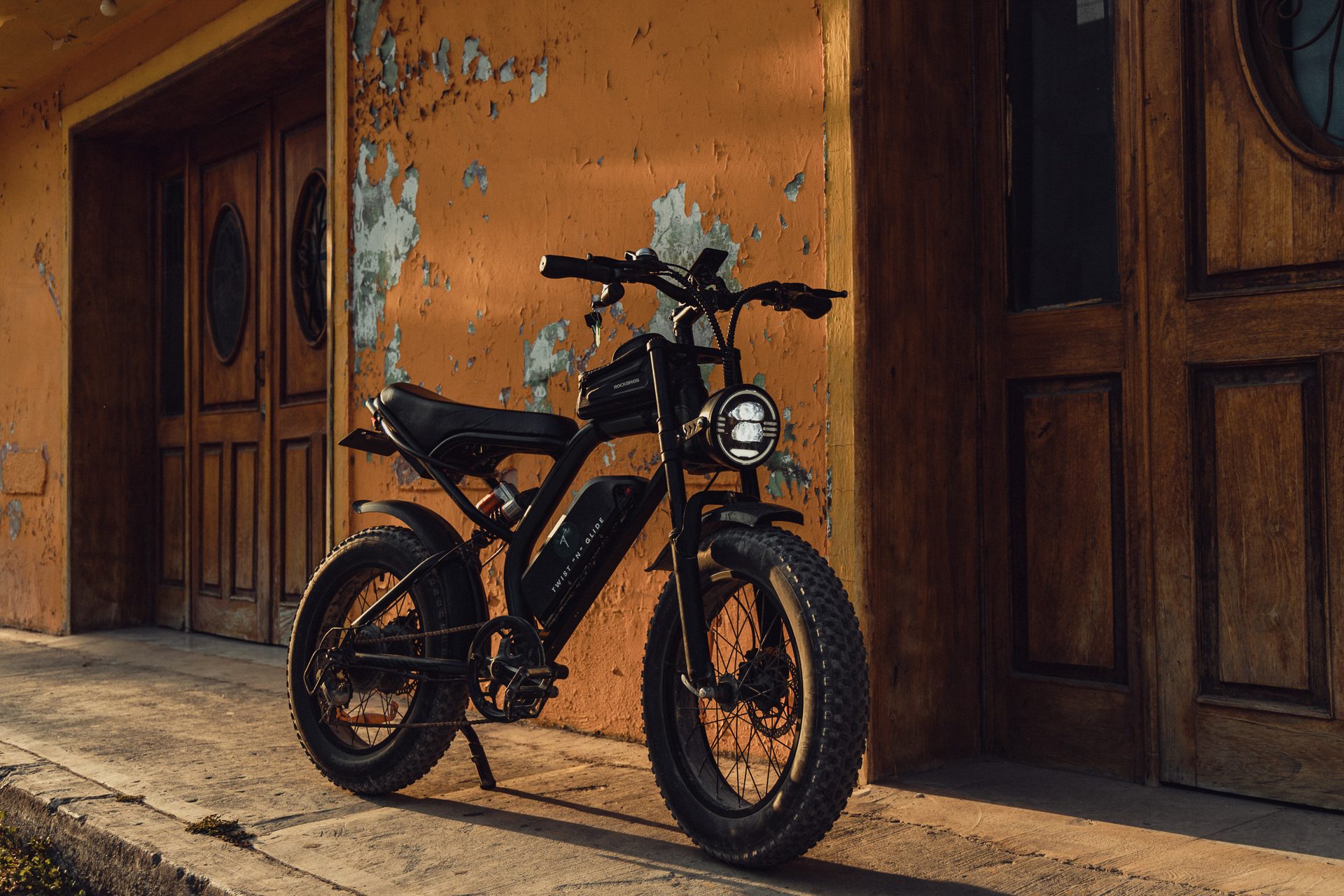 Twist N Glide e-bike on Tulum street — sunrise ruins tour
